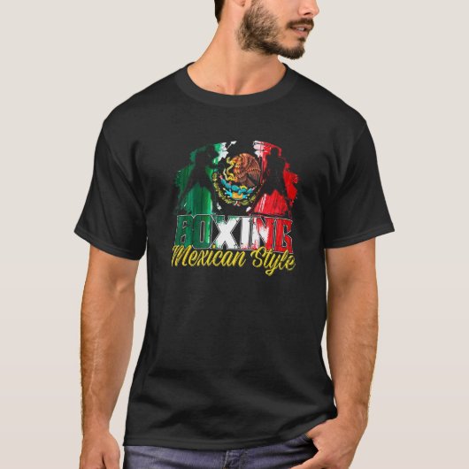 Mexicaanse stijlboxing t-shirt (Voorkant)