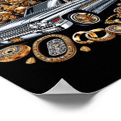 Mexicaanse straatcultuur Lowrider Latino Cinco de  Poster (Hoek)