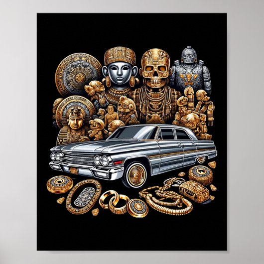Mexicaanse straatcultuur Lowrider Latino Cinco de  Poster (Voorkant)
