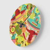 Mexicaanse Street Party Wall Clock Grote Klok (Hoek)