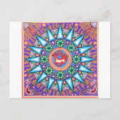 Mexicaanse String Art Geometric Sun Briefkaart (Voorkant)