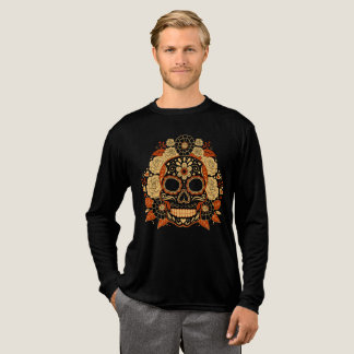 Mexicaanse Suiker Schedel Kunst Tri-Blend Shirt