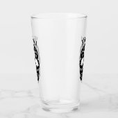 Mexicaanse suikerriet zwart en wit met naam glas (Rechts)