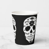 Mexicaanse suikerriet zwarte koppen en witpapierbe papieren bekers (Achterkant)