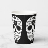 Mexicaanse suikerriet zwarte koppen en witpapierbe papieren bekers (Rechts)