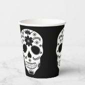 Mexicaanse suikerriet zwarte koppen en witpapierbe papieren bekers (Voorkant)