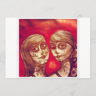 mexicaanse suikerrietsschedel op dag van de dode p kaart