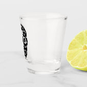 Mexicaanse suikerschedel 2 zwart en wit warm glas (Rechts)