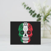 Mexicaanse suikerschedel, Cinco De Mayo Skull Briefkaart (Staand voorkant)