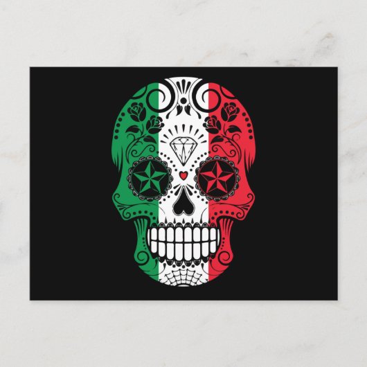 Mexicaanse suikerschedel, Cinco De Mayo Skull Briefkaart (Voorkant)