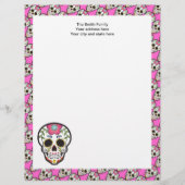 Mexicaanse suikerschedel custom briefhoofd (Voorkant)