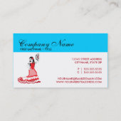 mexicaanse suikerschedel danseres visitekaartje (Achterkant)