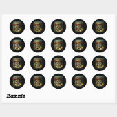 Mexicaanse Suikerschedel Tequila Sombrero Cinco De Ronde Sticker (Vel)