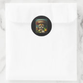 Mexicaanse Suikerschedel Tequila Sombrero Cinco De Ronde Sticker (Tas)