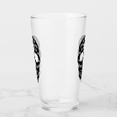 Mexicaanse Suikerschedel zwart en wit Glas (Links)
