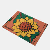 Mexicaanse Sun Flower Tegel Style Country Vloermat Deurmat (Schuin)