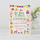 Mexicaanse Taco 1e verjaardag Uitnodiging (Staand voorkant)