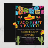 Mexicaanse Taco Bout Fiesta 30ste verjaardagsfeest Kaart (Voorkant / Achterkant)