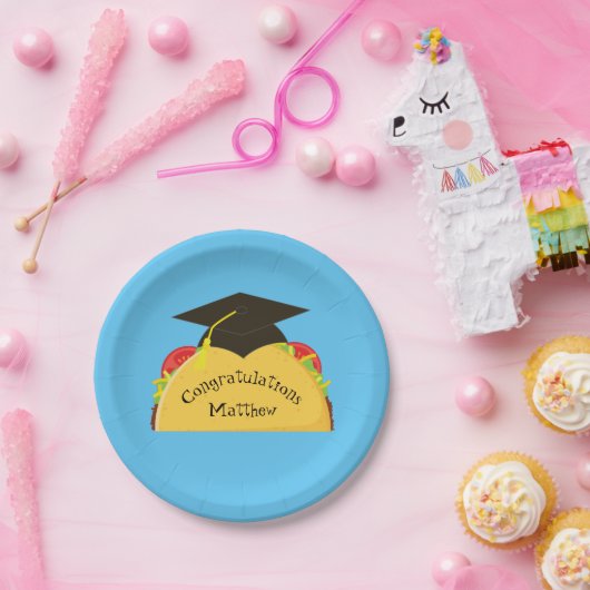 Mexicaanse Taco Fiesta Graduation Party Papieren Bordje (Feest)