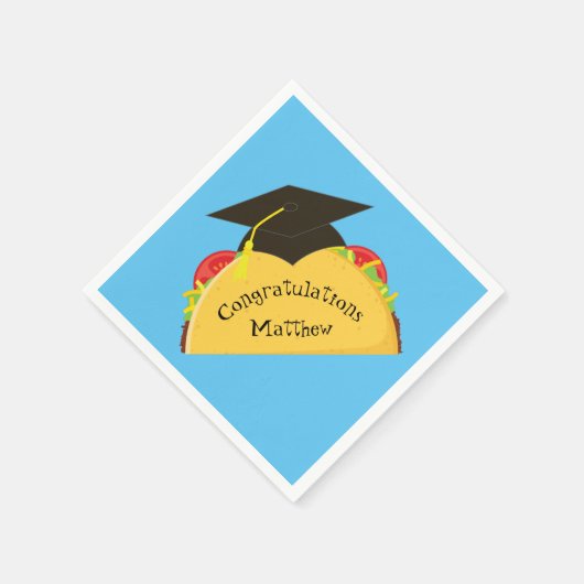 Mexicaanse Taco Fiesta Graduation Party Servet (Hoek)