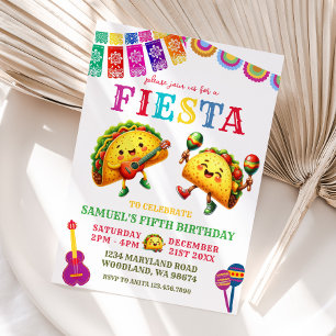 Mexicaanse Taco Fiesta verjaardagsfeest Kaart