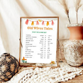 Mexicaanse Taco Oude WiVes Tales Baby shower Spel  Poster