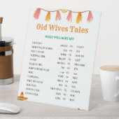 Mexicaanse Taco Oude WiVes Tales Baby shower Spel  Reclamebord Met Voetstuk (Insitu)