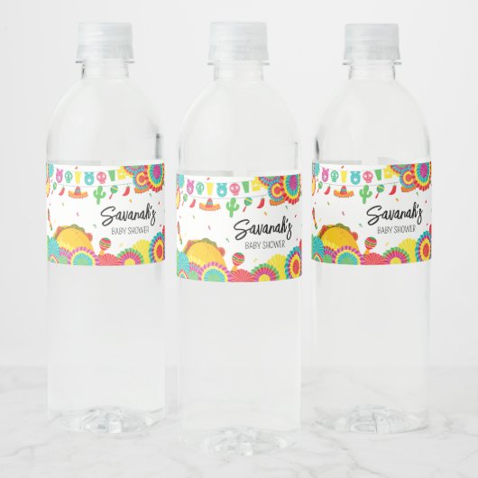 Mexicaanse Taco 'Over een Baby shower Waterfles Etiket (Flessen)
