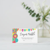 Mexicaanse Taco 'Over een Baby showers luier Raffl Informatiekaartje (Staand voorkant)