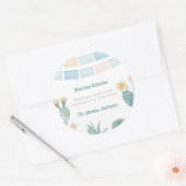 Mexicaanse Taco over een Fiesta verjaardagsfeestje Ronde Sticker (Envelop)