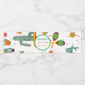 Mexicaanse Taco Over Liefde Final Fiesta Vrijgezel Waterfles Etiket (Enkel label)