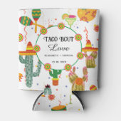 Mexicaanse Taco Over Liefde Vrijgezellenfeest Part Blikjeskoeler (Voorkant)