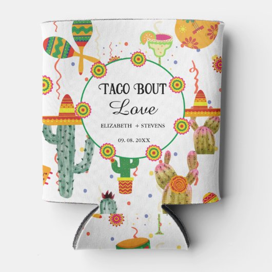 Mexicaanse Taco Over Liefde Vrijgezellenfeest Part Blikjeskoeler (Voorkant)