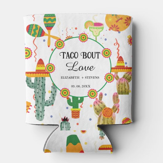 Mexicaanse Taco Over Liefde Vrijgezellenfeest Part Blikjeskoeler (Achterkant)