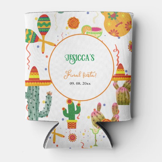 Mexicaanse Taco Over Liefde Vrijgezellenfeest Part Blikjeskoeler (Voorkant)