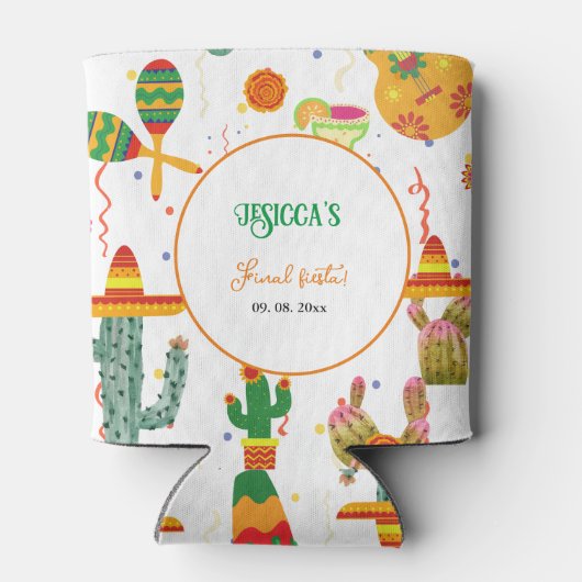 Mexicaanse Taco Over Liefde Vrijgezellenfeest Part Blikjeskoeler (Achterkant)