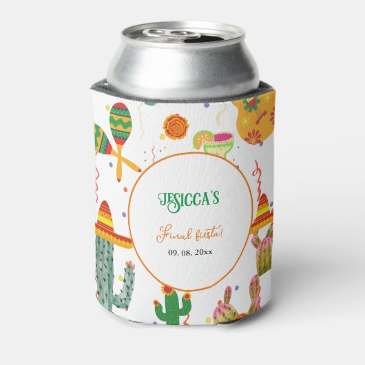 Mexicaanse Taco Over Liefde Vrijgezellenfeest Part Blikjeskoeler (Blikje Achterkant)