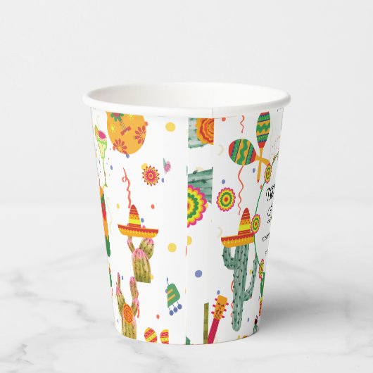 Mexicaanse Taco Over Liefde Vrijgezellenfeest Part Papieren Bekers (Rechts)