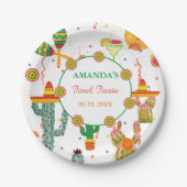 Mexicaanse Taco Over Liefde Vrijgezellenfeest Part Papieren Bordje (Voorkant)