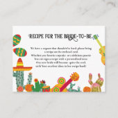 Mexicaanse Taco over recept voor de bruid Informatiekaartje (Voorkant)