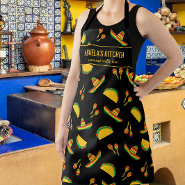 Mexicaanse Taco Restaurant Abuela's Kitchen Custom Schort