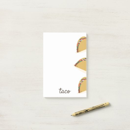 Mexicaanse Taco Restaurant Food Post-it Notes (Op bureau)
