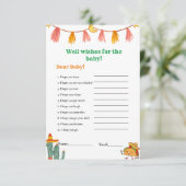 Mexicaanse taco wensen voor het baby shower spel K Kaart (Staand voorkant)