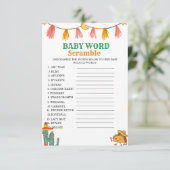 Mexicaanse Taco woord scramble baby shower spel ka Kaart (Staand voorkant)