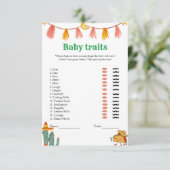 Mexicaanse Tacos baby trait baby shower spel Kaart (Staand voorkant)