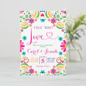 Mexicaanse Taco's bout Love Couple Shower Uitnodig Kaart (Staand voorkant)
