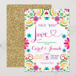 Mexicaanse Taco's bout Love Couple Shower Uitnodig Kaart
