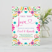 Mexicaanse Taco's bout Love Couple Shower Uitnodig Kaart (Staand voorkant)