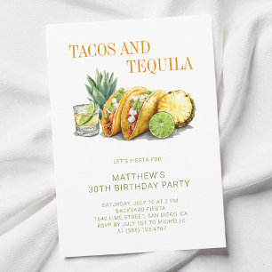 Mexicaanse Tacos en Tequila 30e Verjaardagsfeestje Kaart