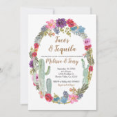 Mexicaanse Tacos en Tequila Cactus Couples Shower  Kaart (Voorkant)
